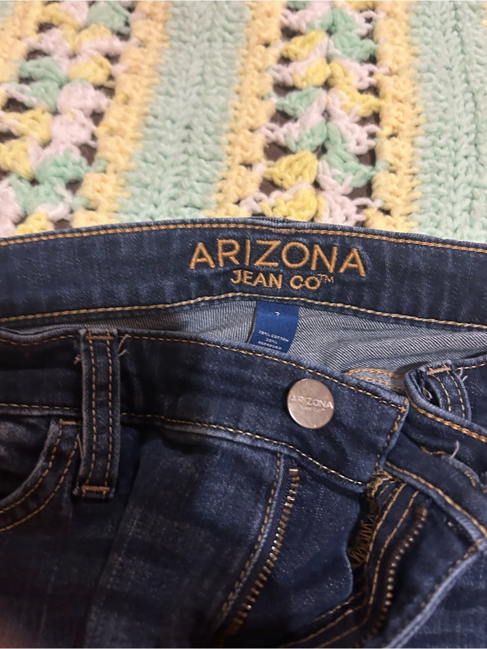Arizona Jean Company Dark Blue Wide Leg Jeans - Picture 4 of 7